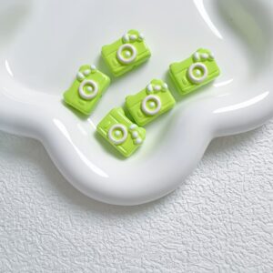 06-fruit green / Size is about 20*15mm, hole diameter is 2mm