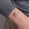 Wholesale Stainless Steel Tennis Racket Necklace Bracelet Set 18K Gold Plated Sporty Jewelry For Fans Gift