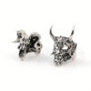 Wholesale Gothic Skull Goat Head Adjustable Open Ring Vintage Thorn Feather Design Unisex Fashion Jewelry Accessory