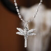 oly-36bc7cae0f786552ddaf7fd8bf7f8145 Wholesale Vintage Dragonfly Pendant Necklace Punk Style Antique Silver Alloy Fashion Jewelry Accessory For Resale