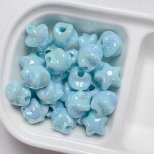 08-Light Blue / The size is about 15.6mm, and the hole diameter is about 4.5mm