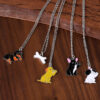 Wholesale Zinc Alloy Electroplated Bone White Cute Animal Pendant Necklace Cartoon Drop Charm Boutique Resale Jewelry Accessory