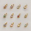 Wholesale 316 Stainless Steel Gold Plated Heart December Birthstone Pendant DIY Jewelry Accessory With Chain For Boutique Resale