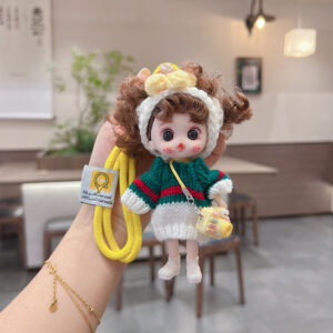 oly-3768ea47e8d16d102d50c9dabcfaa45e Wholesale Trendy Pink Vinyl Lolita Doll Keychain Cute Sweater Headband Pendant For Bag Car Key Accessory Birthday Gift