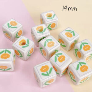 11-square edge orange blossom / Size: 13mm, Aperture: 4.3mm