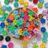 oly-37fda1158fd3ef4cfaeeede0f990e4db Wholesale Stylish Painted Acrylic Wavy Beads for DIY Phone Keychain Bag Charm Light Pink