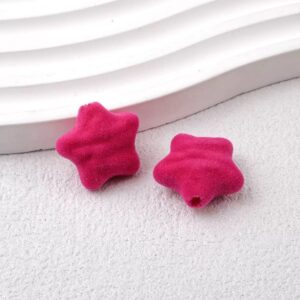 01-rose red / Size is about 19*18mm, hole diameter is about 3mm