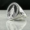 Wholesale Trendy Virgin Mary Vintage Alloy Ring For Women Religious Jewelry Gift