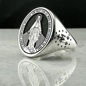 oly-3824fe42d5913bac7bbdb202fb5b44ee Wholesale Trendy Virgin Mary Vintage Alloy Ring For Women Religious Jewelry Gift