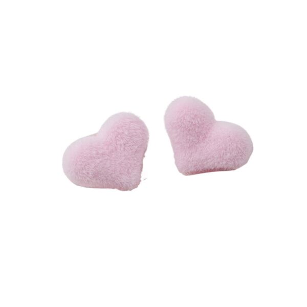 oly-382f2d04646a75ec97a65c64a50f5402 Wholesale Macaron Flocked Heart Acrylic Beads DIY Phone Charm Keychain Accessory