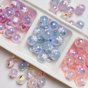 oly-38402138c3bf4a85db744569ac2f4886 Wholesale Cartoon Acrylic Loose Beads 3D Glitter Print DIY Phone Charm Jewelry Craft Accessory