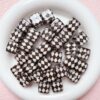 oly-38766fb8c3a6ad970a08d5f2b193cf07 Wholesale Square Acrylic Loose Beads Black Diamond Grid Pattern for DIY Jewelry Making Phone Charm Bag Charm Fashion Accessory