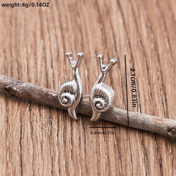 Wholesale Retro Cute Snail Earrings Ethnic Style Zinc Alloy Silver Jewelry Accessory Boutique Resale