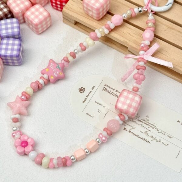 oly-392c51302a05165aee864daf61648039 Wholesale Trendy Acrylic Plaid Square Beads DIY Jewelry Making Accessory for Phone Charms Bracelets Necklaces Gift Boutique Resale