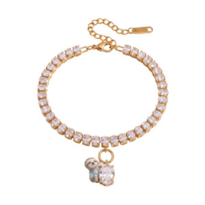 Sloth Oval Diamond Bracelet