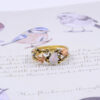 oly-3958be3719c74f8a275371ff85093e18 Wholesale Vintage Maple Leaf Gold Ring Distressed Finish Women S Fashion Jewelry Accessory For Everyday Wear