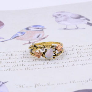 Wholesale Vintage Maple Leaf Gold Ring Distressed Finish Women S Fashion Jewelry Accessory For Everyday Wear