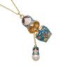 oly-39a5349aae55093d34f45da2fdcc4f45 Wholesale Ocean Blue Opening Matryoshka Locket Pendant Necklace Copper Electroplated Jewelry Accessory Gift