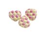 Wholesale Plaid Pattern Acrylic Heart Beads Baked Enamel Finish Loose Beads for DIY Phone Strap Jewelry Making