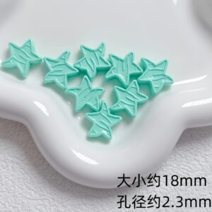 02-cyan / Size is about 18mm, hole diameter is about 2.3mm
