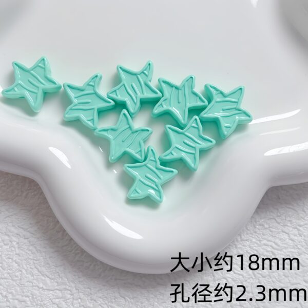 oly-39adb2c9f6d2ad462c10023fa969ae66 Wholesale Chic Oil-Painted Star Acrylic Beads, Baked Enamel Finish, DIY Phone Charm & Keychain Accessory