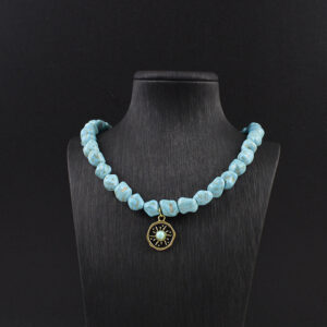 Sunflower turquoise necklace