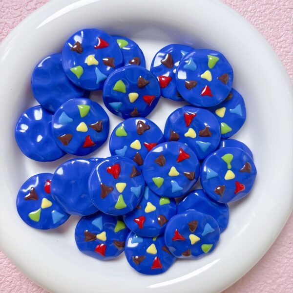 oly-3a37b0eb13c733ff2ecb4d4df2cd10cf Wholesale Cartoon Cookie Acrylic Loose Beads Fruit Green 25mm Straight Hole DIY Phone Charm Jewelry Accessory