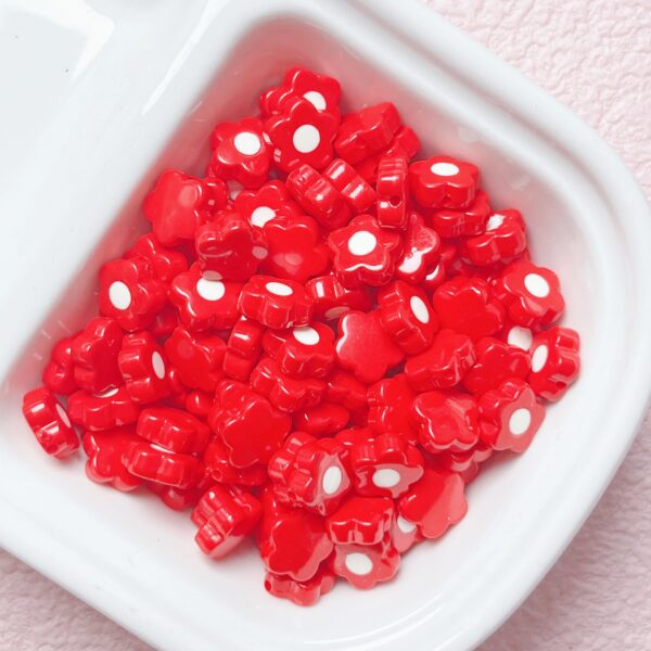 Wholesale Fashion Acrylic Flower Beads, Baking Paint Loose Beads for DIY Phone Strap Bracelet Jewelry Making, Decorative Accessory for Resale