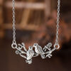 oly-3aa6ee0be65bcadd030674bdb9e8021c Wholesale Vintage Bird Branch Pendant Necklace Ancient Silver Zinc Alloy Jewelry Accessory For Gift And Boutique Resale