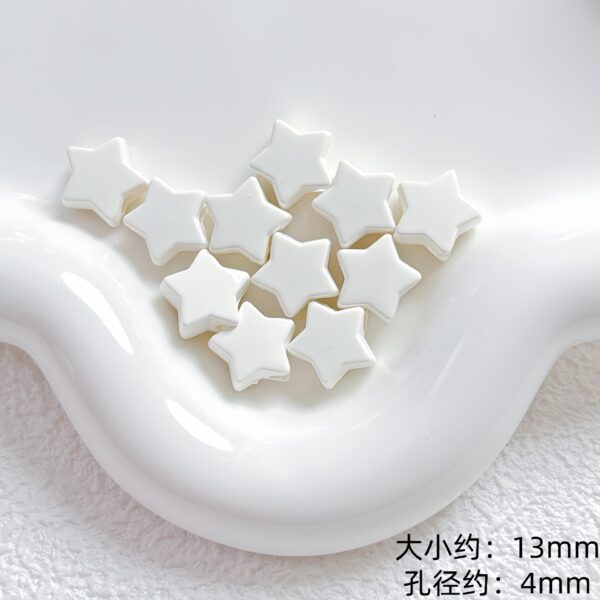 oly-3acd225a801872260f34039bb4a06a7a Wholesale Colorful Painted Five Point Star Acrylic Beads DIY Accessory for Phone Charms Keychains Bag Charms Gift or Boutique Jewelry Craft