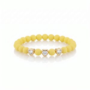 Yellow heart-shaped diamond bracelet