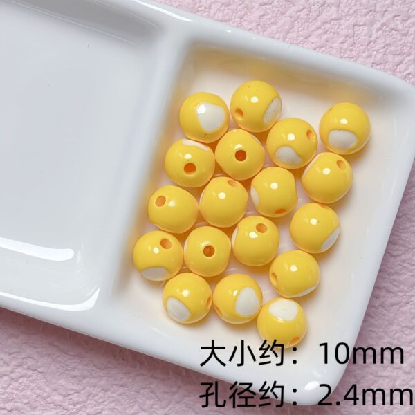 Wholesale Acrylic Heart Loose Beads Two-Tone Painted DIY Jewelry Making Supplies for Bracelet Necklace Earrings Boutique Resale