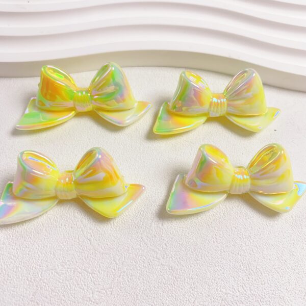 oly-3b1e8fef37f8b6a3f4b0da14be943f2a Wholesale Starry Glow 3D Bow Acrylic Beads Electroplated DIY Phone Charm Keychain Jewelry Accessory Gift