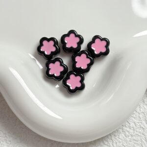 13-black / Size is about 12mm, hole diameter is about 2mm