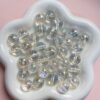 Wholesale Clear Acrylic Round Beads UV Coated for DIY Phone Chain Keychain Making, Fashion Jewelry Accessory, Gift & Boutique Resale