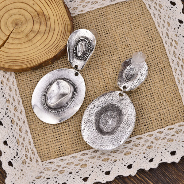 oly-3befa9f073aff8a9ec3c73b2fe3d08c2 Wholesale Western Cowboy Hat Earrings Retro Distressed Zinc Alloy Electroplated Jewelry Accessory Gift