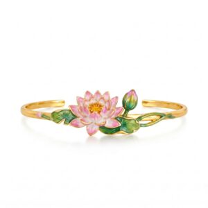 Lotus open bracelet