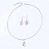 oly-3c4587378d0610946e8897c80e12bbcc Wholesale Plated Zinc Alloy Leaf Pendant Earrings And Necklace Set Korean Minimalist Hollow Out Style Fashion Jewelry For Women