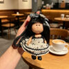 Wholesale Cute Korean Style Curly Doll Car Keychain Vinyl Changeable Outfit Figure Adorable Bag Charm Gift For Everyday Use