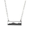Wholesale Fashion Accessory Geometric Hollow Pendant Necklace With Forest Mountain Pine Tree Design Antique Silver Zinc Alloy Boutique Resale