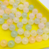 Wholesale Translucent Jelly Yellow Acrylic Round Beads for DIY Jewelry and Bag Making, Fashion Accessory Craft Supply