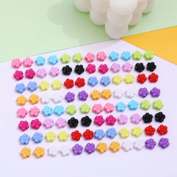 Wholesale Cute Flower Acrylic Loose Beads, DIY Jewelry Making Supplies, Fashion Accessory for Bracelet Necklace Phone Charm