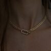 oly-3d2d6fb1e76819c32258383dacc1897d Wholesale Punk Rock Geometric Crystal Choker Necklace Titanium Steel Cuban Chain Chic Jewelry Accessory For Party