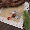 Wholesale Gothic Bat Wing Gemstone Pendant Necklace Vintage Halloween Jewelry For Everyday Layering