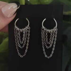 Wholesale Vintage Chain Tassel Earrings For Women Teardrop Alloy Dangle Earrings Fashion Jewelry Accessory For Boutique Resale