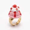 oly-3d6d1d8a95d9fc2b7357a58a5574eda4 Wholesale Copper Electroplated Open Ice Cream Dessert Ring Mango Blueberry Chocolate Design Trendy Jewelry Accessory For Everyday Wear