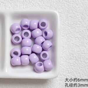 08-Light Purple / Approximately 10mm in size, with a hole diameter of approximately 5mm (sold by the piece).