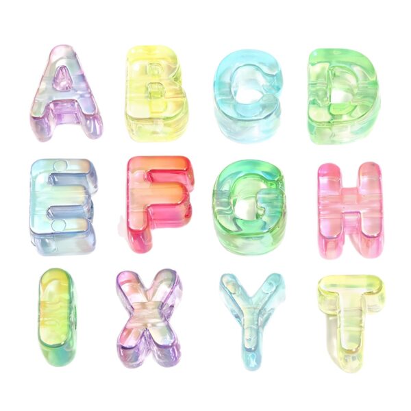 oly-3d921fdee17aed7cd5e05cf36c0ca5ce Wholesale Acrylic Electroplated Letter Beads DIY Craft Supply Transparent Alphabet Beads for Jewelry Making