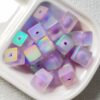 oly-3da665b5a930cbcc21f67d18039b9df0 Wholesale Purple UV Plated Acrylic Beads with Rubber Feel, Large Hole for DIY Phone Charm and Jewelry Making, Fashion Decorative Accessory, Gift Boutique Resale