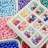 oly-3dc517ebc81b41734a27f1237fe22588 Wholesale Luminous Acrylic Beads 6mm Fruit Green, DIY Bracelet Necklace Making, Jewelry Accessory Gift